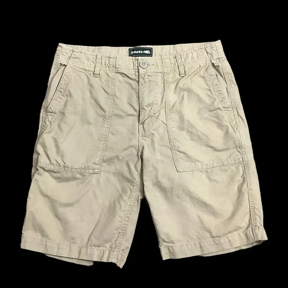 Men's Roots 30 Small Shorts Chino Khakis Khaki Darwstring Disc Golf Skater NWOT - Picture 3 of 8